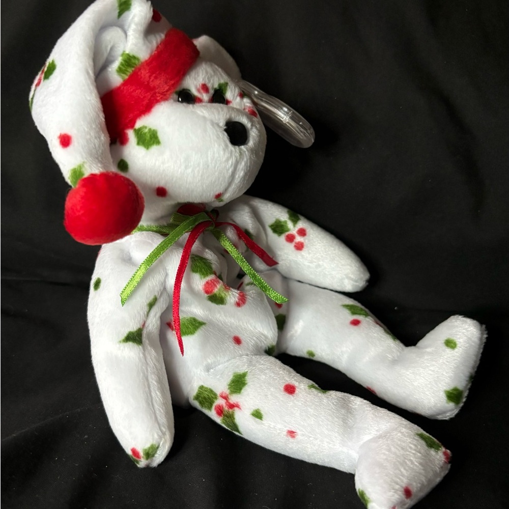 Ty Beanie Baby Heart Tag with Red and White - Picture 4 of 8